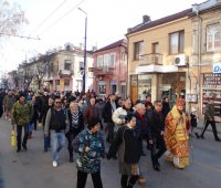 06.01.2018г. - Празнична архиерейска света Литургия и Велик водосвет за Богоявление в град Пазарджик