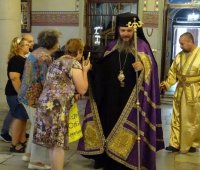 13.08.2019 г.- Вечерня с Молебен канон на Пресвета Богородица в град Пазарджик.